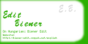 edit biener business card